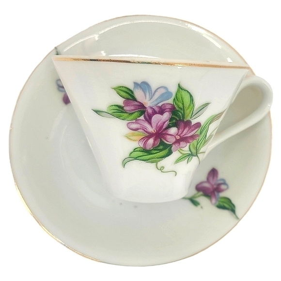 Vintage Violet Teacup and Saucer set for 2 - Made in Japan - Picture 11 of 11